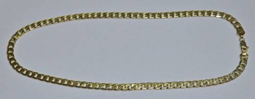 Vintage Solid 9ct Yellow Gold Curb Link Chain 6.8 mm, 56 cm, 35.2 grams stamped 9CT and 375