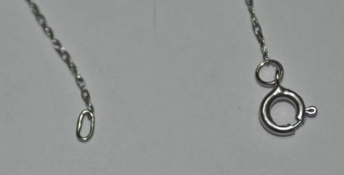 Vintage Super Fine 10ct White Gold Chain 0.5 mm, 45 cm, stamped 10K