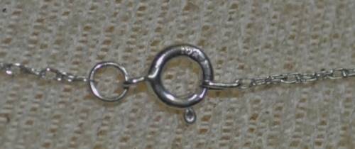Vintage Super Fine 10ct White Gold Chain 0.5 mm, 45 cm, stamped 10K