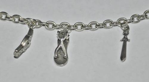 Vintage Armour of God Silver Tone Charm Bracelet
