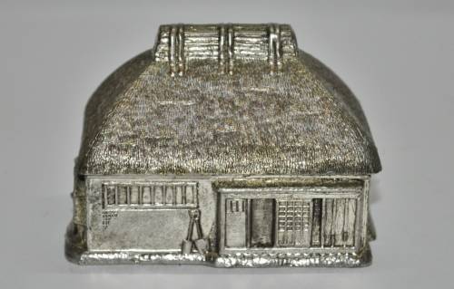Rare and Unusual Silver Plated Watermill House Novelty Table Lighter c1960