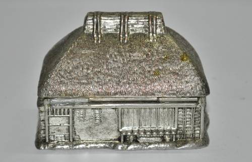 Rare and Unusual Silver Plated Watermill House Novelty Table Lighter c1960