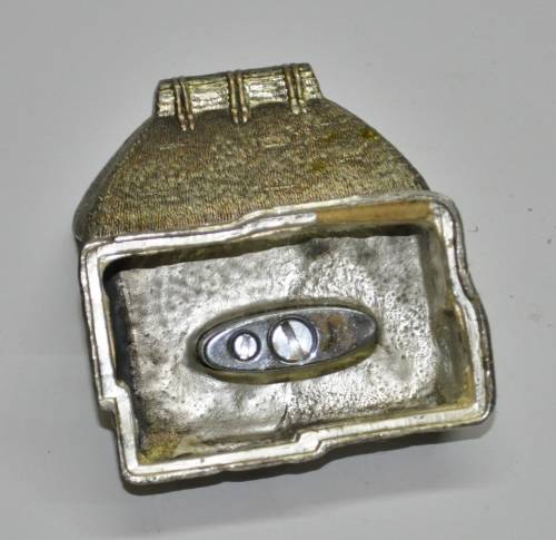 Rare and Unusual Silver Plated Watermill House Novelty Table Lighter c1960