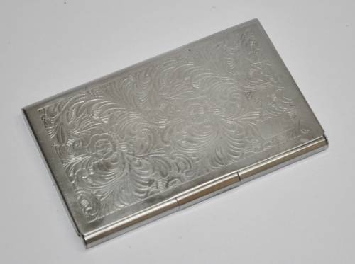 Vintage Silver Plated Business Card Holder c1970