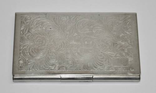 Vintage Silver Plated Business Card Holder c1970