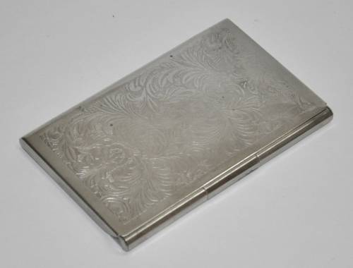 Vintage Silver Plated Business Card Holder c1970