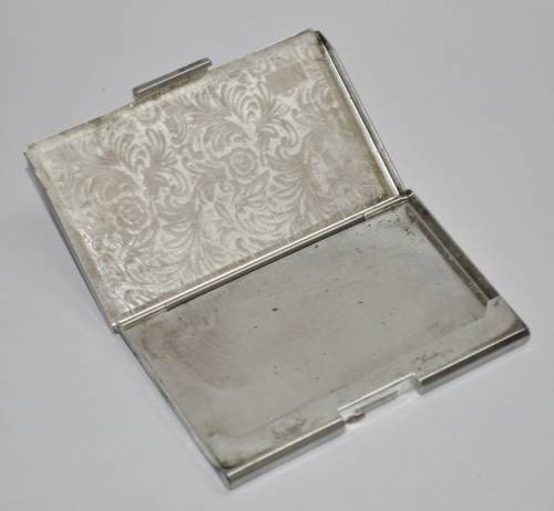 Vintage Silver Plated Business Card Holder c1970