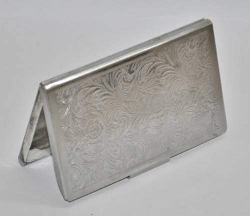 Vintage Silver Plated Business Card Holder c1970