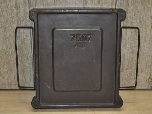 Vintage Brown Metal Ammunition Box