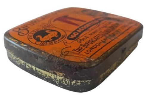 Small Vintage 1940s Bifurcated Rivets Storage Tin