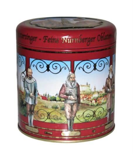 Vintage, Collectible Embossed Nuremburg Gingerbread Master Singer Tin