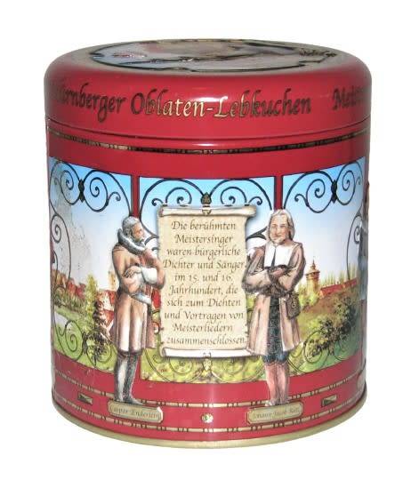 Vintage, Collectible Embossed Nuremburg Gingerbread Master Singer Tin