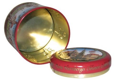 Vintage, Collectible Embossed Nuremburg Gingerbread Master Singer Tin