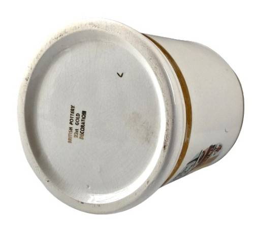 Vintage British Pottery 22 ct Gold Trimmed Mug - Where the h*** are you?