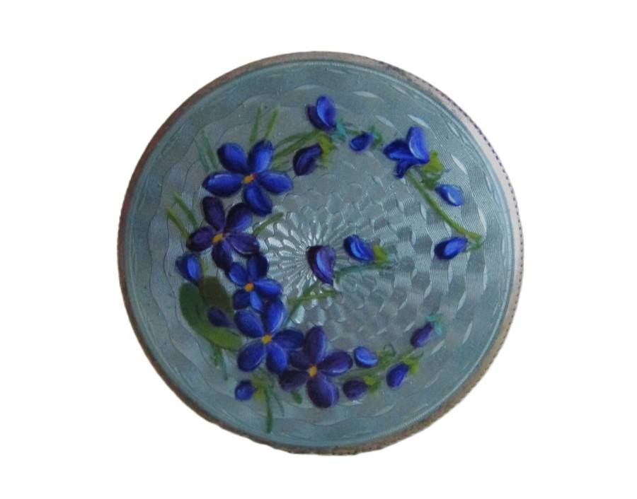 Antique Swiss 935 standard silver, gilt and guilloche enamel box, Geneva circa 1920