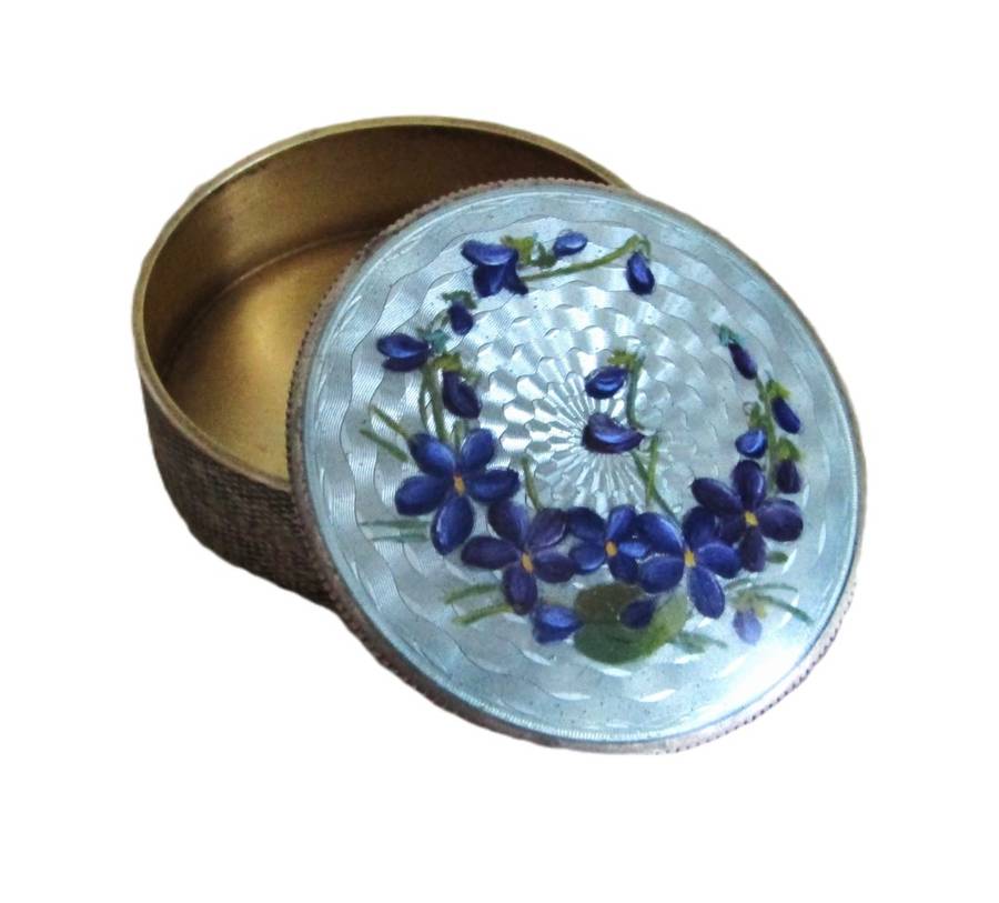 Antique Swiss 935 standard silver, gilt and guilloche enamel box, Geneva circa 1920