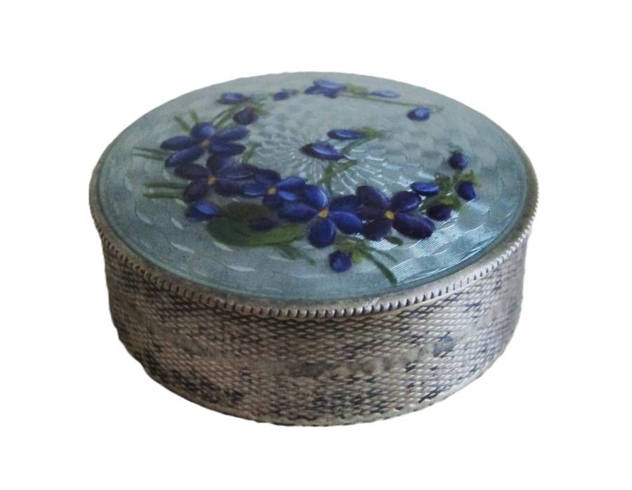 Antique Swiss 935 standard silver, gilt and guilloche enamel box, Geneva circa 1920