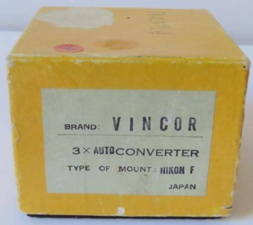 Vintage Vincor 3X Auto Converter with original box and instruction pamphlet