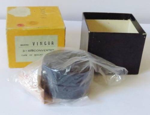 Vintage Vincor 3X Auto Converter with original box and instruction pamphlet