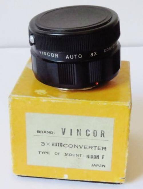 Vintage Vincor 3X Auto Converter with original box and instruction pamphlet