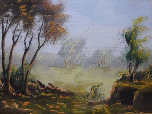 HAND PAINTED IN SPAIN PAINTING UNKNOWN ARTIST