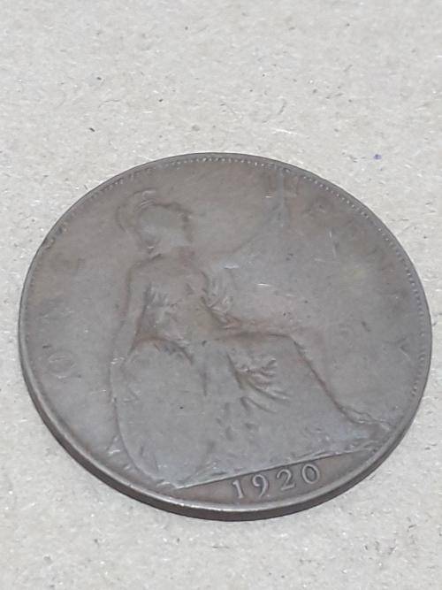 ENGLISH 1920 PENNY UP ON ACTION R5 INCREMENTS !
