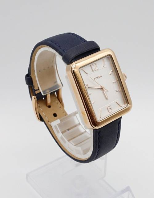 Fossil Ladies Watch Analogue Quartz Movement Leather Strap Stainless Steel
