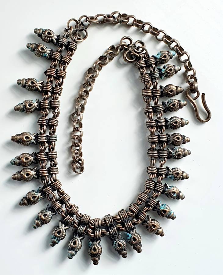 SILVER PLATED INDIA VINTAGE COLLIER - STUNNING AND MASSIVE