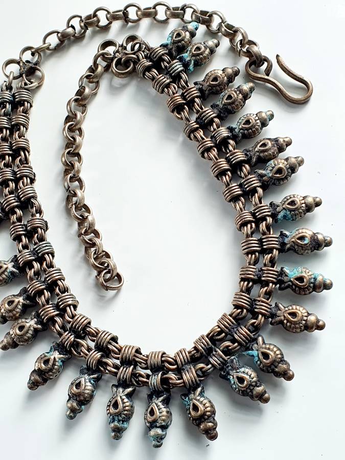 SILVER PLATED INDIA VINTAGE COLLIER - STUNNING AND MASSIVE