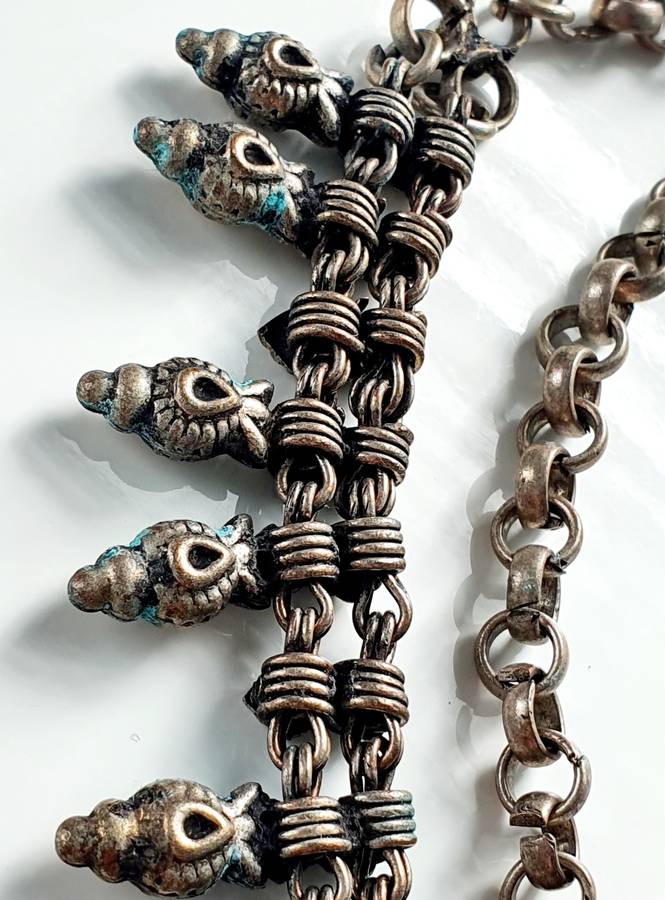 SILVER PLATED INDIA VINTAGE COLLIER - STUNNING AND MASSIVE