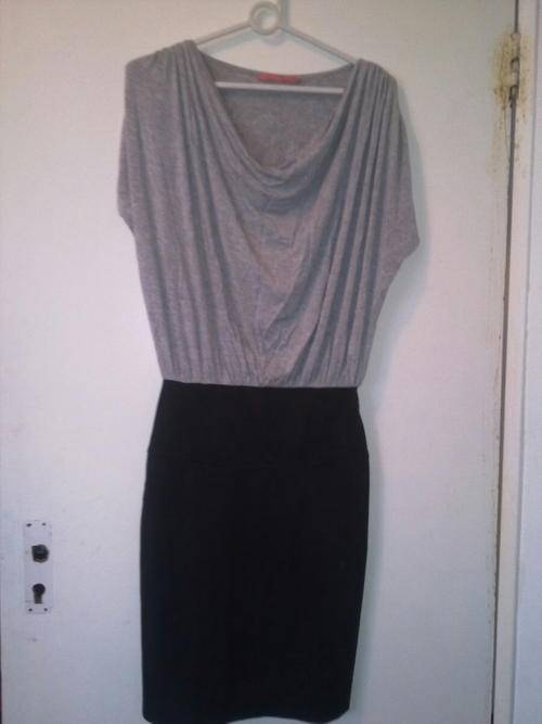 Twist black & grey dress