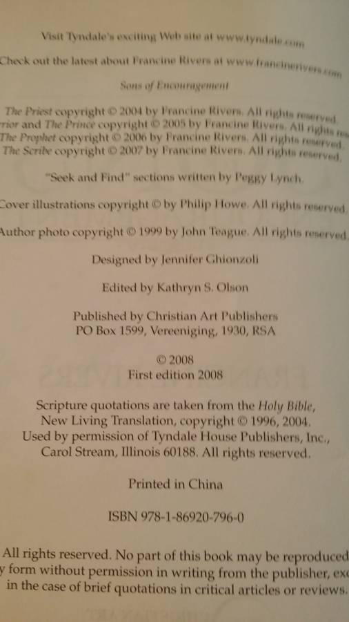 BOOKS - Sons of Encouragement - Francine Rivers