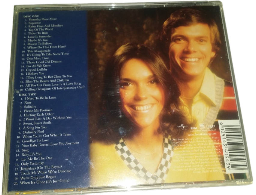 CD Music -Carpenters 40/40  2 discs