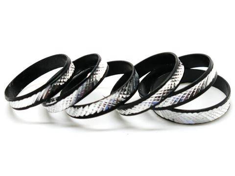 20 x Black Aluminum Rings- Size 7 & 9