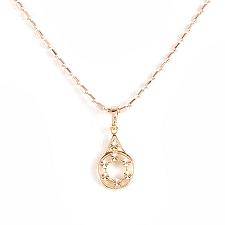 Beautiful! 9ct GF Circle Ladies Pendant (NOT Gold Plated)