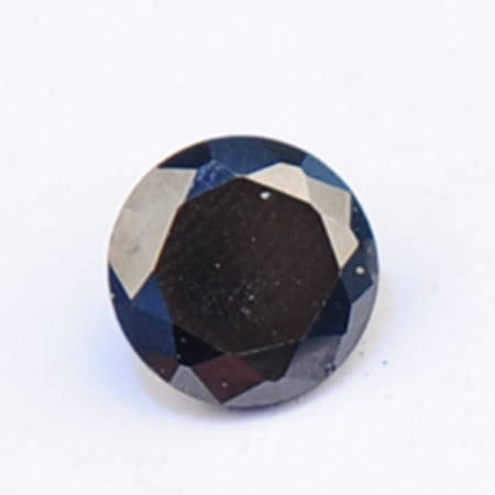 5.82ct Lab Created Round-shaped cut flawless black shinning zircon 10mm x 10mm