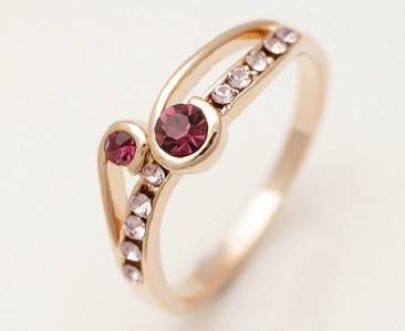 Gorgeous! 9ct GF Topaz Sapphire Stones Ring - Size 7 (NOT Gold Plated)