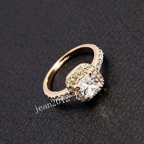 BEAUTIFUL! 9ct Solid Rose Gold Filled With Cubic Zirconia Stones Ring - Size 7.5 (Not Gold Plated)