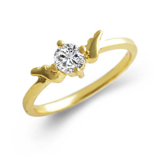 UNIQUE! 9ct Gold Filled Ring With Cubic Zirconia Stone - Size 6 (NOT Fusion Or Plated)!