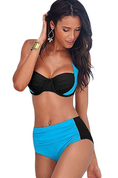 CRAZY WEEKEND SPECIALS!!! Stylish Bi-color High Waist Swimsuit. S-XXL!! PLEASE read listing!