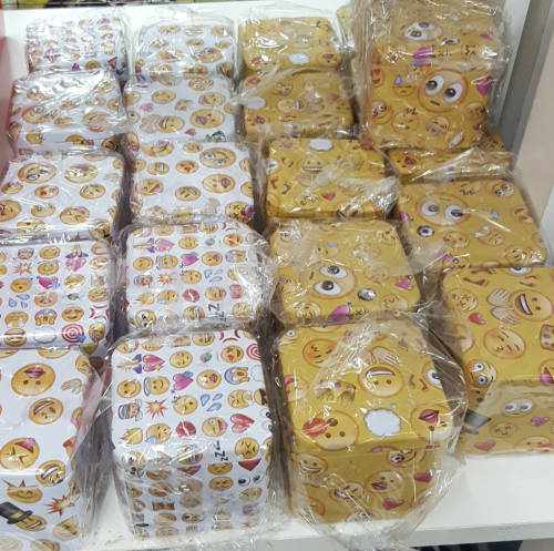 Modern emoji tin box!! CLEARANCE SALE!!! View other clearance auctions!.