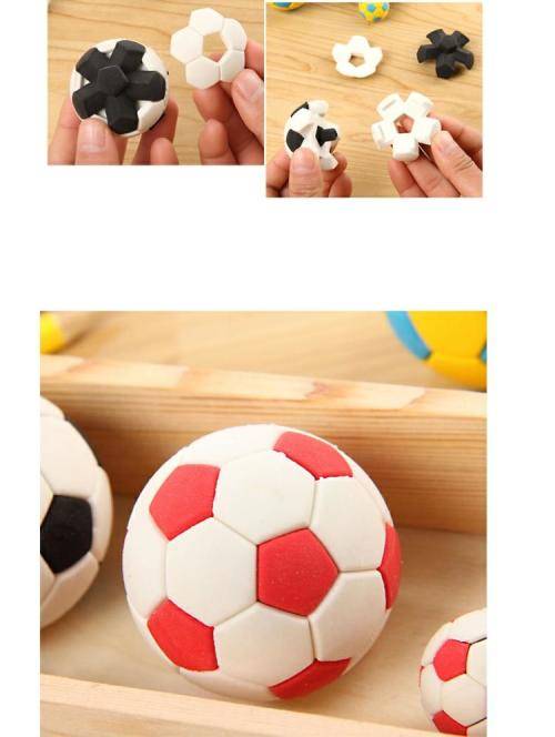 DIY Soccer Ball Eraser Set | Pack of 3