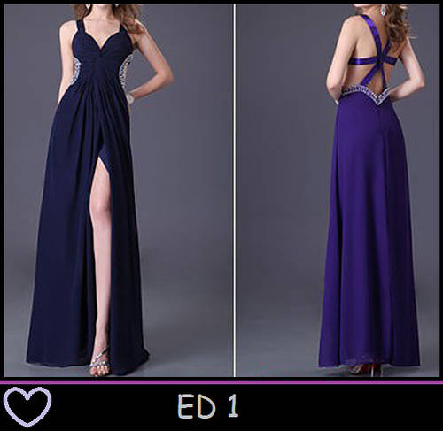 SEXY NAVY BLUE/PURPLE CHIFFON EVENING DRESS! DIFFERENT SIZES AVAILABLE!