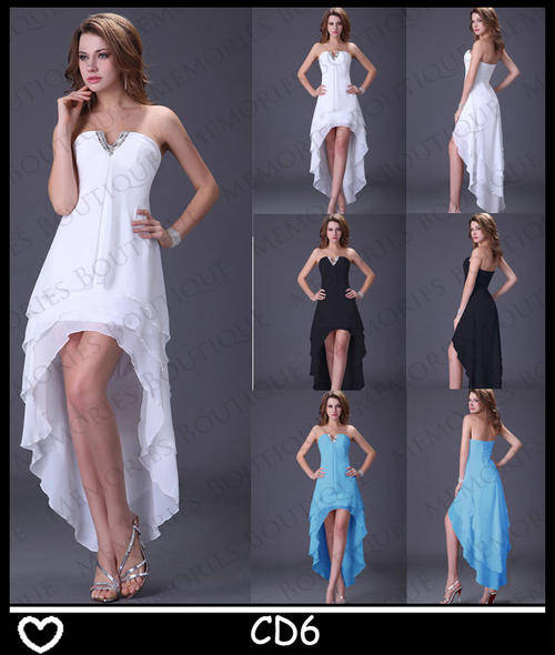 STUNNING LACE-UP BLUE/WHITE/BLACK CHIFFON COCKTAIL/EVENING DRESS!!!