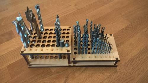 KCD Drill Bit Holder - Stores 125 drill bits - 1mm to 13 mm (in 0.5mm increments)