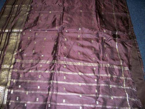 Benares Silk Sarie Brown- Great Buy