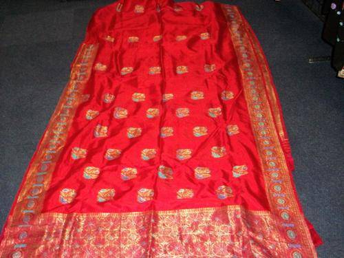 Benares Silk Sarie Red  Great Buy