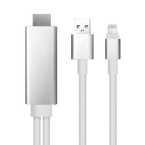 2M 8pin To HDMI HDTV TV 1080P Connector Cable Adapter w/USB For iPhone 5 and Up...
