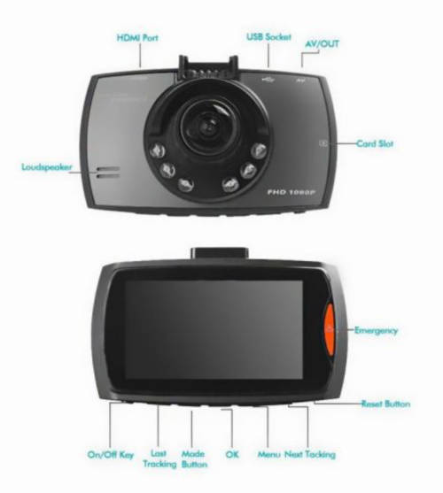Advanced Portable Car Camcorder Full HD DVR Black Box Window Mount Front Facing Dash Cam