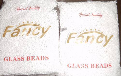2 x PKT White Glass Beads
